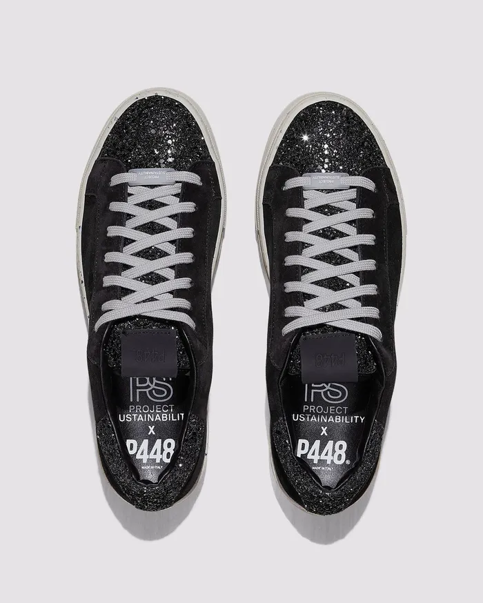 P448 Platforms Women Thea Recycled BlackGun Sneaker P448 Platforms Women Thea Recycled BlackGun Sneaker