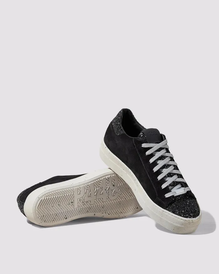 P448 Platforms Women Thea Recycled BlackGun Sneaker P448 Platforms Women Thea Recycled BlackGun Sneaker