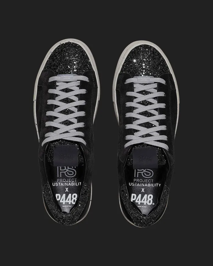 P448 Platforms Women Thea Recycled BlackGun Sneaker P448 Platforms Women Thea Recycled BlackGun Sneaker
