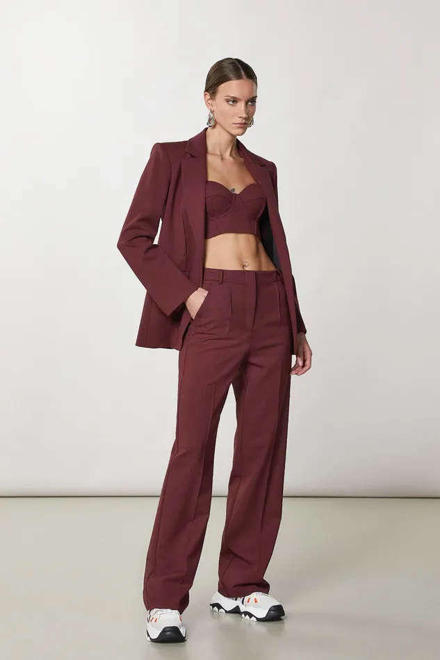 Palazzo Women Patrizia Pepe Essential PalazzoFit Pants Organic Purple