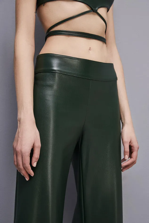 Palazzo Women Patrizia Pepe LowWaisted Palazzo Fit Pants Tuscany Green