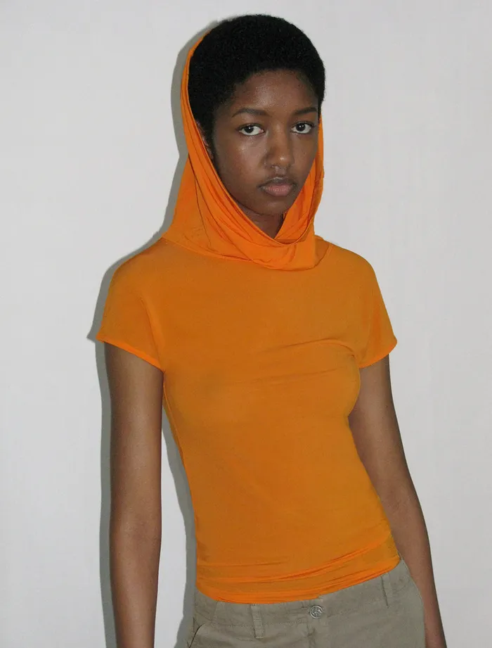 Paloma Wool ALISSlightly Sheer Draped Collarhood Top Women Tops
