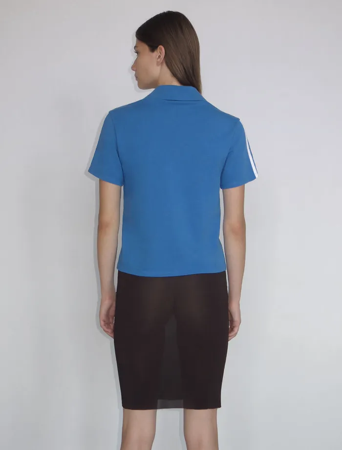 Paloma Wool BEERHOST Retro Polo Neck Tshirt With Sporttype Piping Detail Women Tops