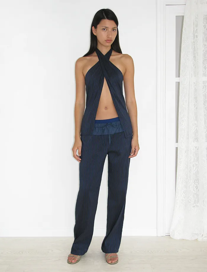 Paloma Wool BEGOLinen Halter Top With Buttoned Neck Women Tops