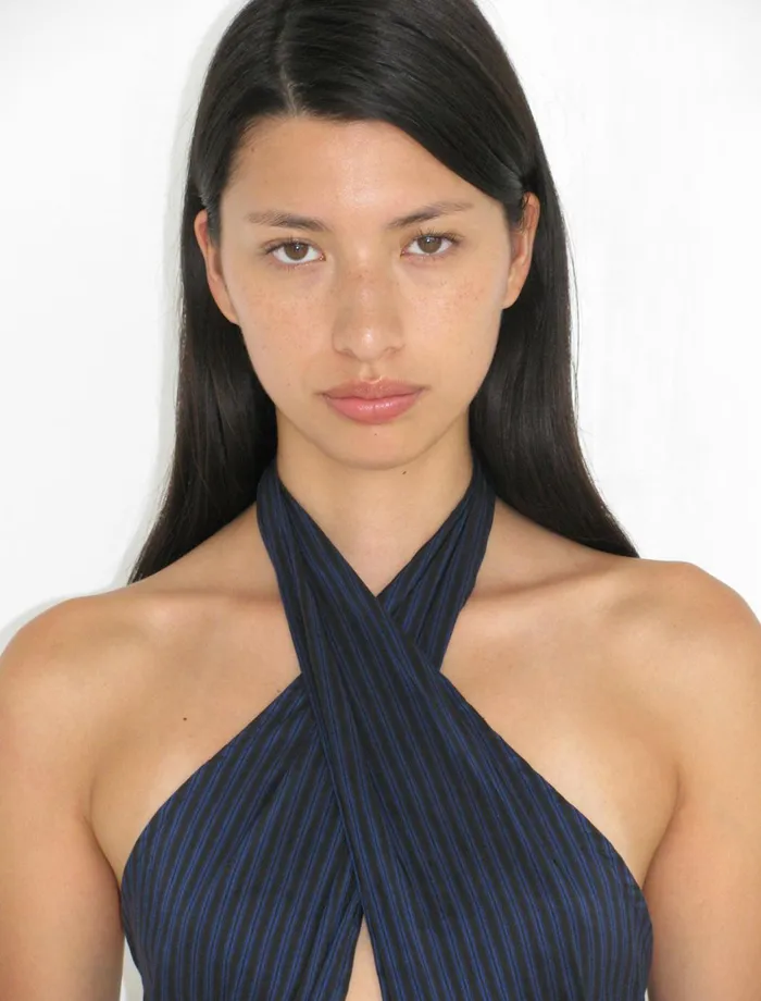 Paloma Wool BEGOLinen Halter Top With Buttoned Neck Women Tops
