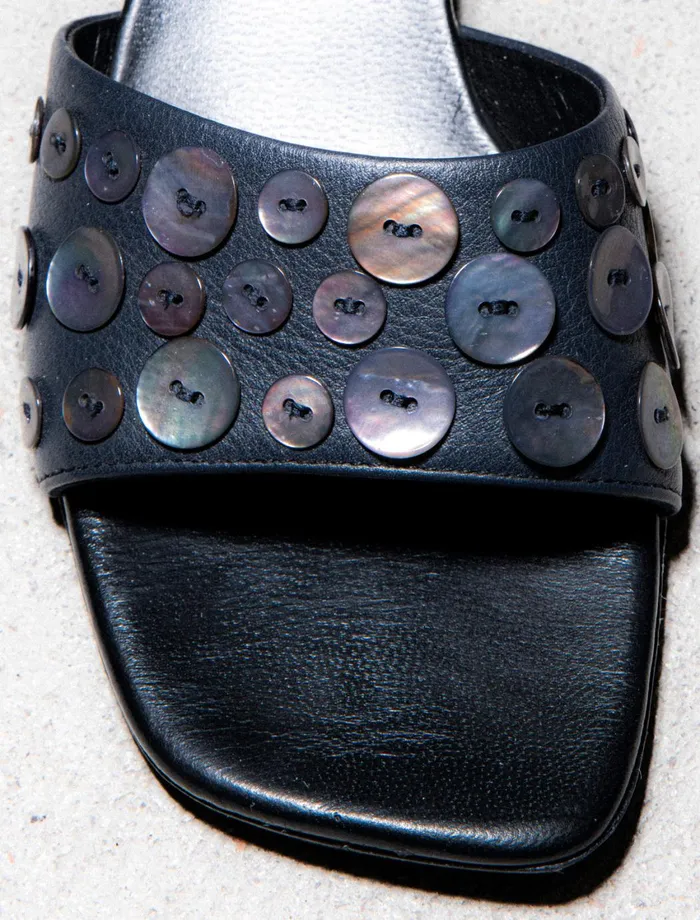 Paloma Wool BOTTONI I3 Cm Kitten Heel Sandals With Motherofpearl Buttons Women Shoes