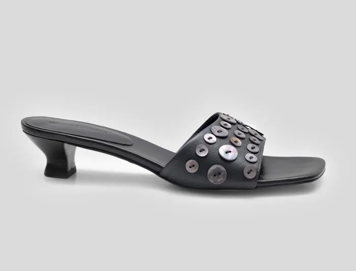 Paloma Wool BOTTONI I3 Cm Kitten Heel Sandals With Motherofpearl Buttons Women Shoes