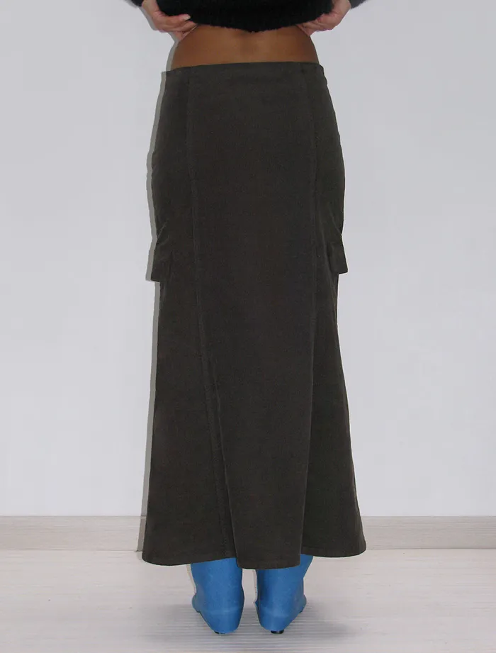 Paloma Wool BRIOCHELowwaist Corduroy Long Skirt With Front And Side Pockets Women Bottoms