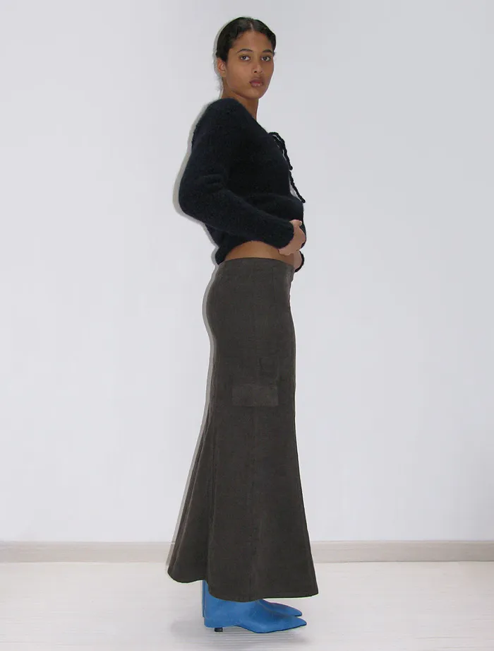 Paloma Wool BRIOCHELowwaist Corduroy Long Skirt With Front And Side Pockets Women Bottoms
