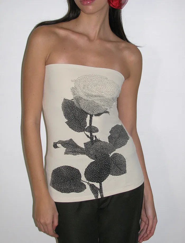 Paloma Wool CONXITASoft Fitted Bandeau Top With Flower Print Women Tops