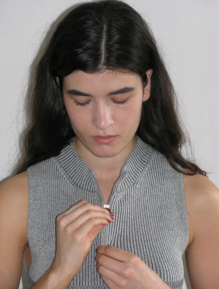 Paloma Wool COURTNEYSleeveless Top With Zippered Collar Dry Touch Women Tops