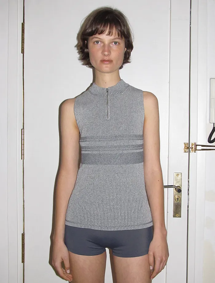 Paloma Wool COURTNEYSleeveless Top With Zippered Collar Dry Touch Women Tops