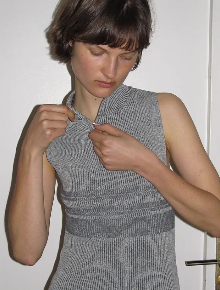 Paloma Wool COURTNEYSleeveless Top With Zippered Collar Dry Touch Women Tops