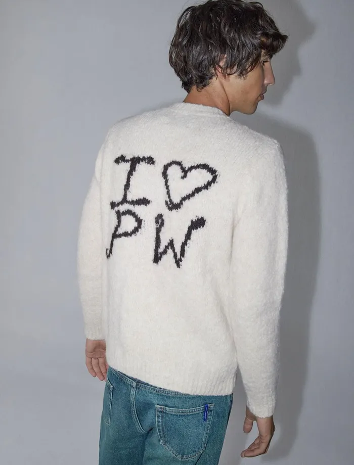 Paloma Wool CRUSH BMen039s Sweater Featuring Iandlt3PW Intarsia On The Back Pwman 8211 US