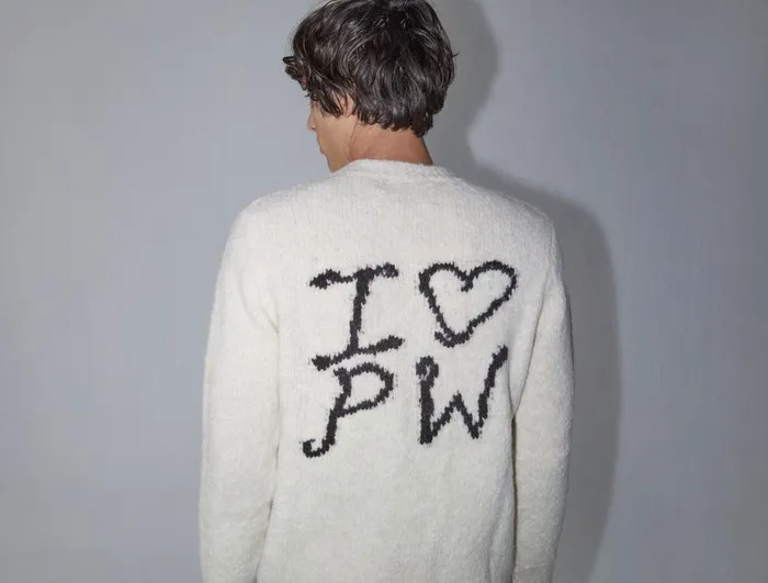 Paloma Wool CRUSH BMen039s Sweater Featuring Iandlt3PW Intarsia On The Back Pwman 8211 US