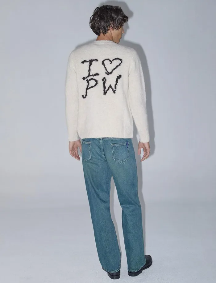 Paloma Wool CRUSH BMen039s Sweater Featuring Iandlt3PW Intarsia On The Back Pwman 8211 US