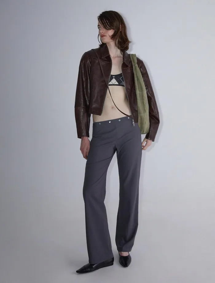 Paloma Wool DAINSuit Trousers With Button Detail Around The Waist Women Bottoms