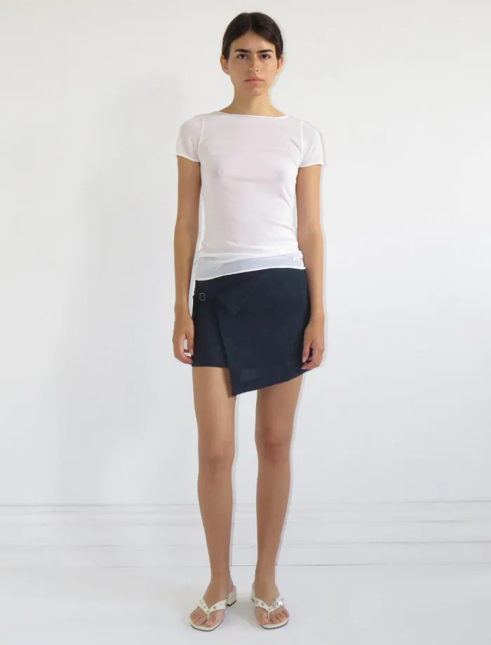 Paloma Wool DARISShort Skirt With A Folded Piece In The Waistband And Adjustable Buckle Women Bottoms