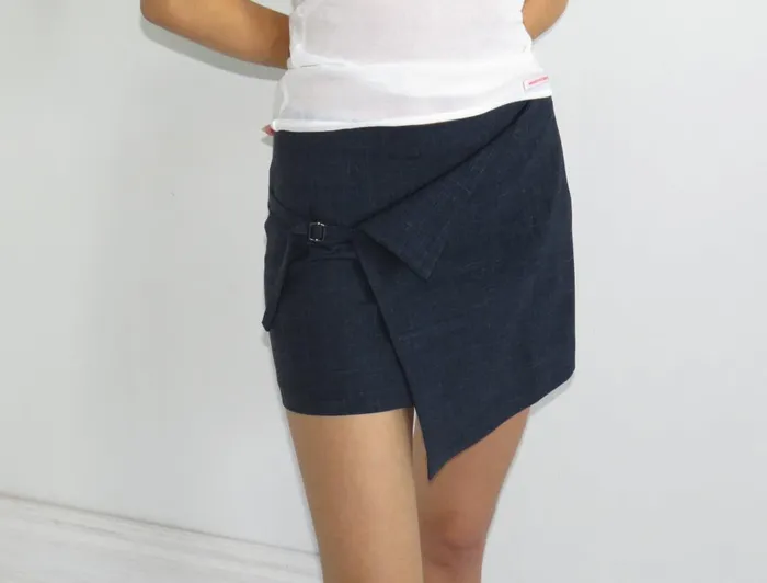 Paloma Wool DARISShort Skirt With A Folded Piece In The Waistband And Adjustable Buckle Women Bottoms