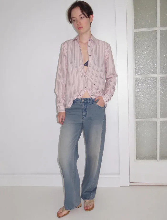 Paloma Wool DONALDPink Striped Multiposition Shirt Women Tops