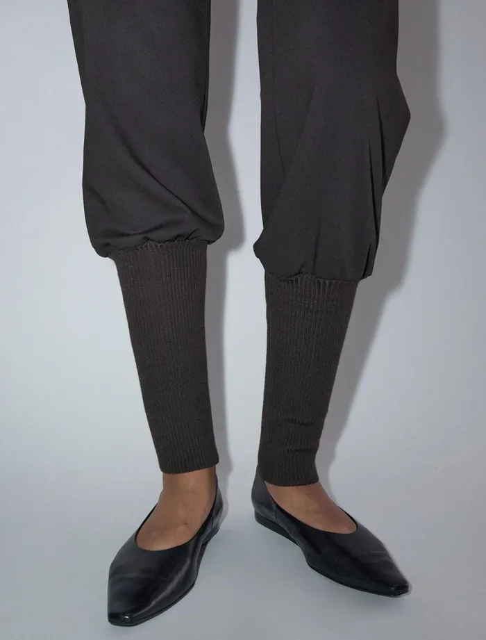 Paloma Wool FOGONSlightly Low Waist Suit Trousers With Ribbed Wool Knit Cuffs Women Bottoms