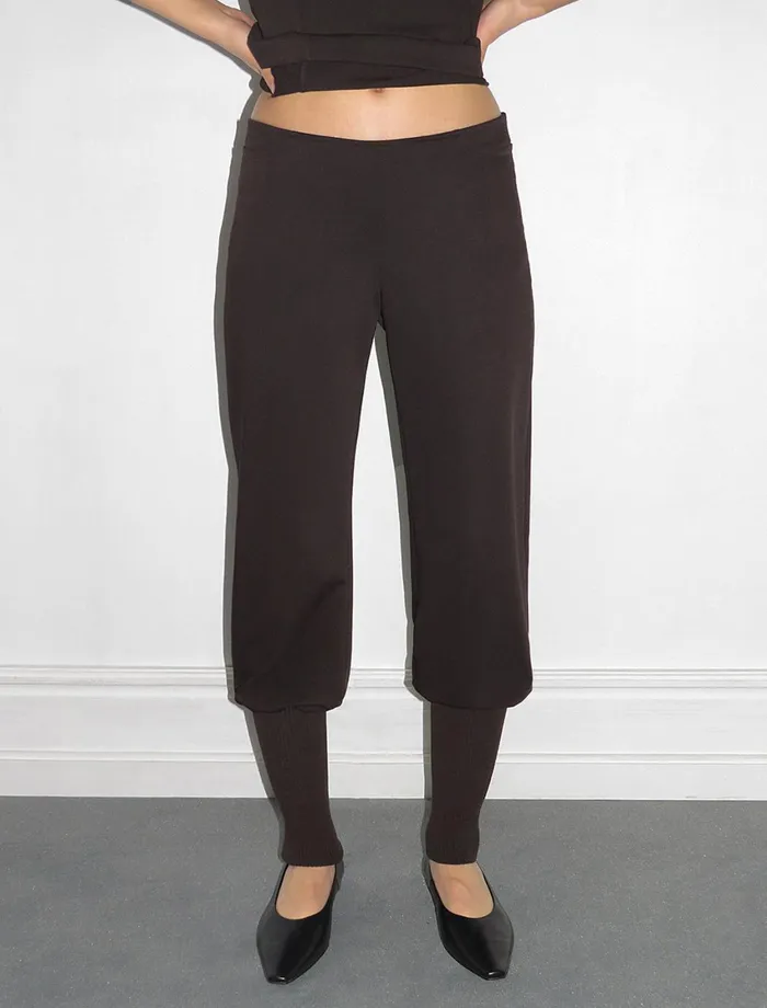 Paloma Wool FOGONSlightly Low Waist Suit Trousers With Ribbed Wool Knit Cuffs Women Bottoms