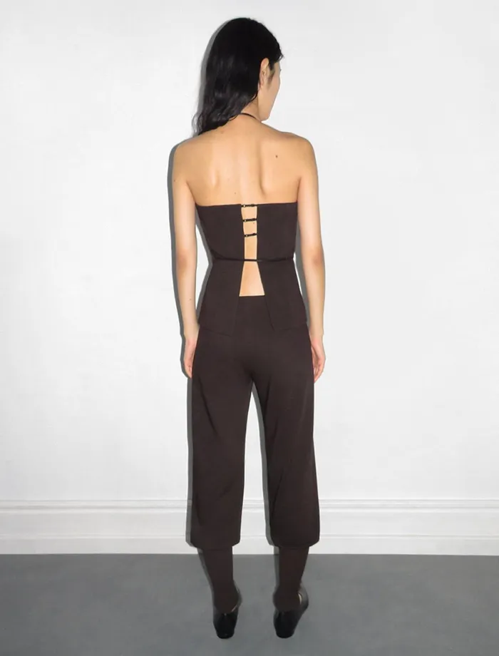 Paloma Wool FOGONSlightly Low Waist Suit Trousers With Ribbed Wool Knit Cuffs Women Bottoms