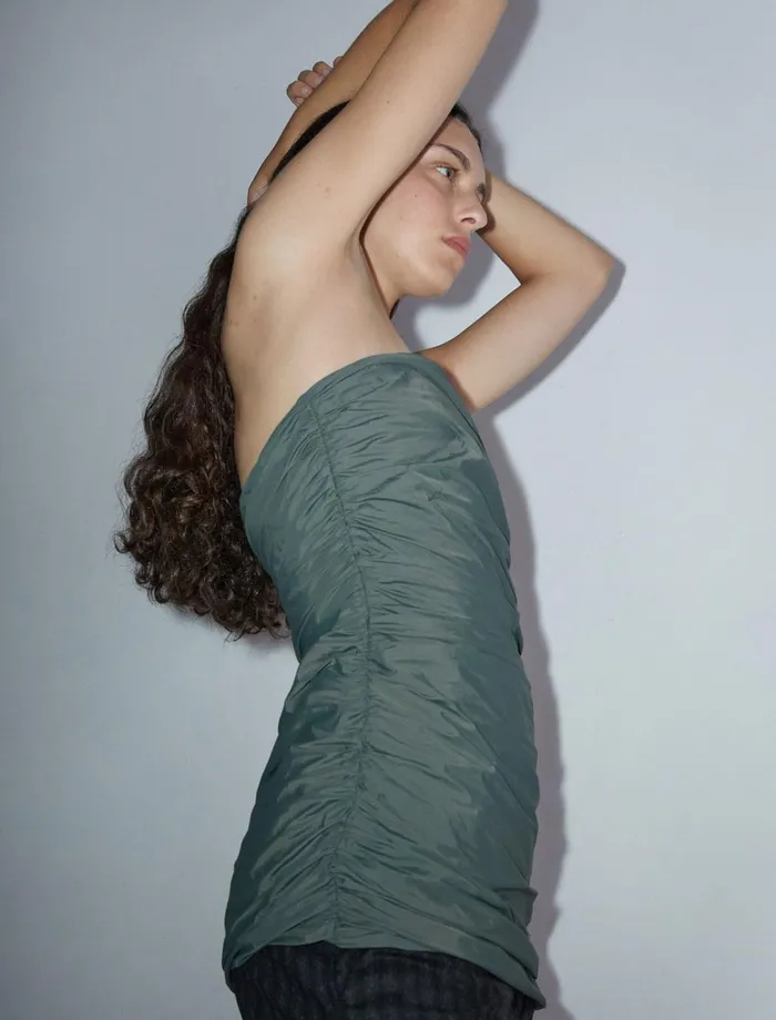 Paloma Wool FREDETARouched Bandeau Top Opens With A Side Zipper Women Tops