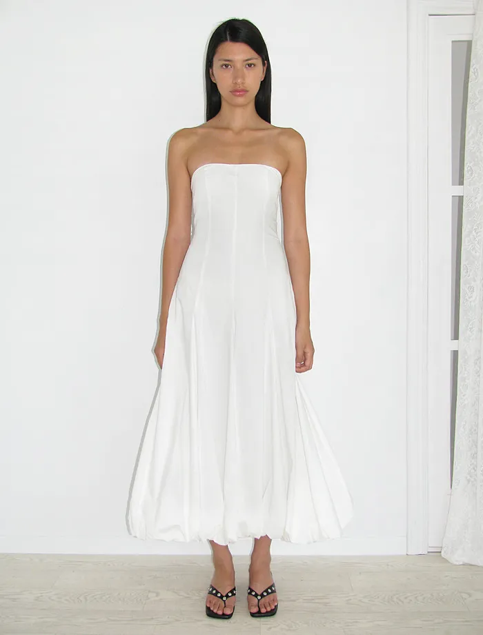 Paloma Wool GLOBO DRESSStrapless Long Balloon Dress With Adjustable Back Women Dresses