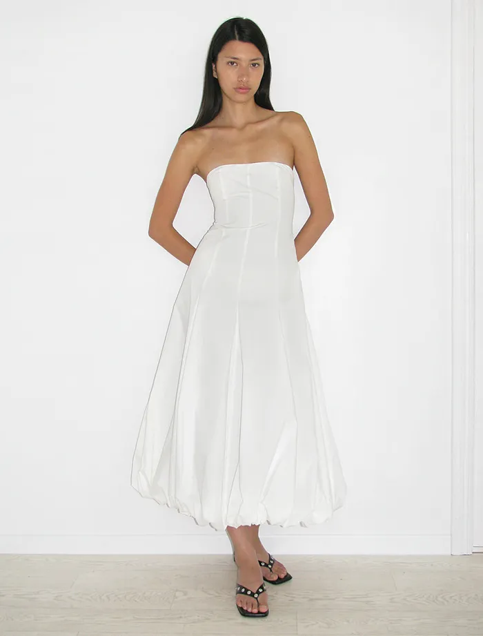 Paloma Wool GLOBO DRESSStrapless Long Balloon Dress With Adjustable Back Women Dresses