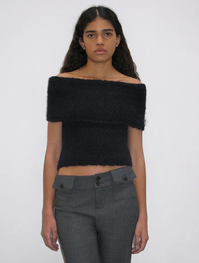 Paloma Wool GroenlandiaNavy Multiposition Knitted Top With Open Back Women Tops Paloma Wool GroenlandiaNavy Multiposition Knitted Top With Open Back Women Tops