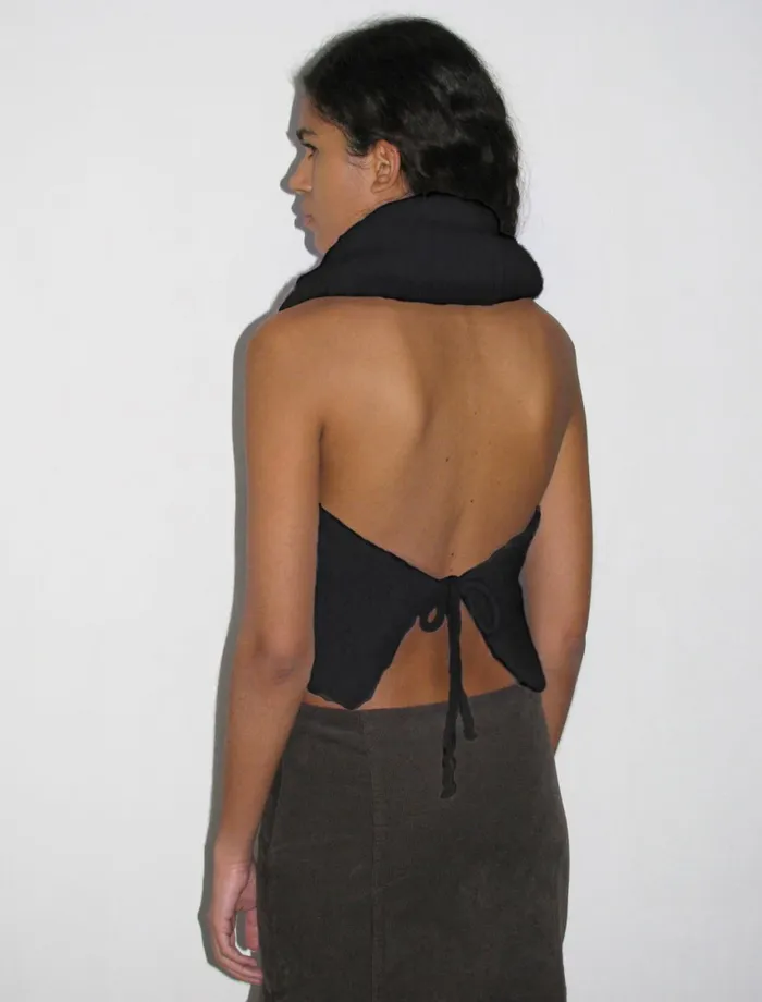 Paloma Wool GroenlandiaNavy Multiposition Knitted Top With Open Back Women Tops