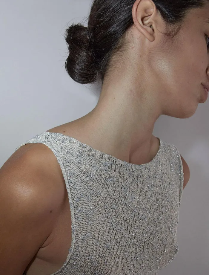 Paloma Wool HASTERSlightly Sheer Sleeveless Roundneck Shiny Tricot Top Women Tops