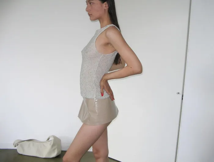 Paloma Wool HASTERSlightly Sheer Sleeveless Roundneck Shiny Tricot Top Women Tops