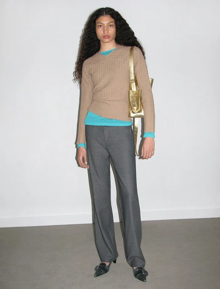 Paloma Wool HIRODelicate Sheer Top With Raglan Sleeves And Embroidered Hem Women Tops