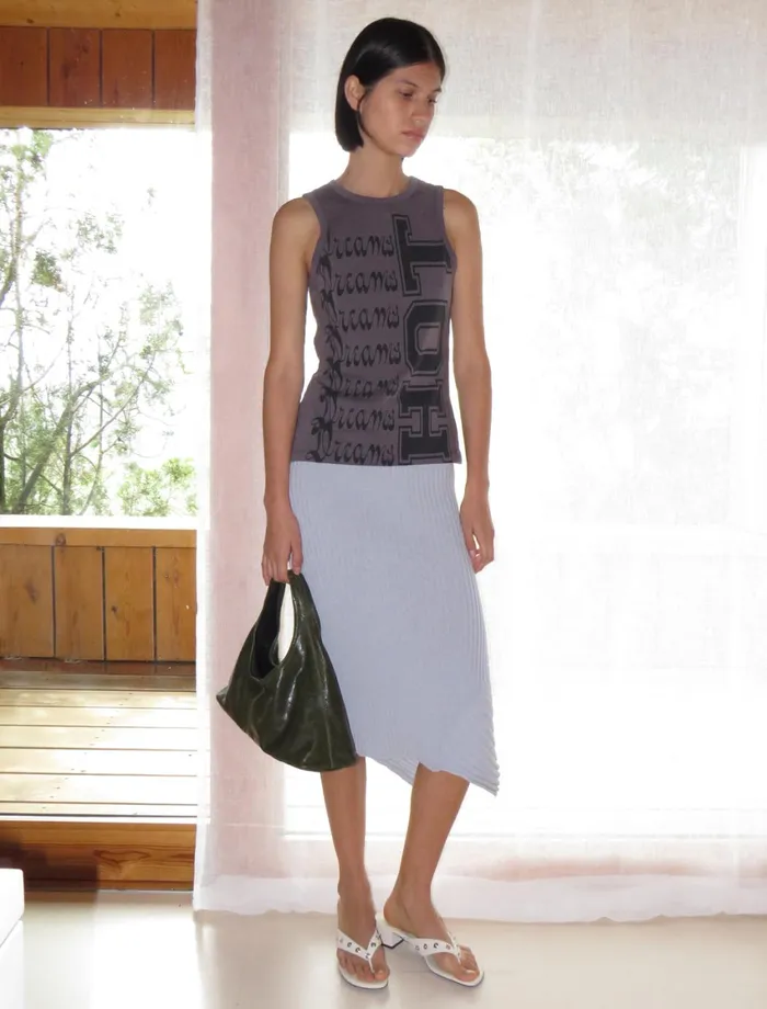 Paloma Wool HOTSleeveless Top With 039Dreams Hot039 Digital Print Women Tops