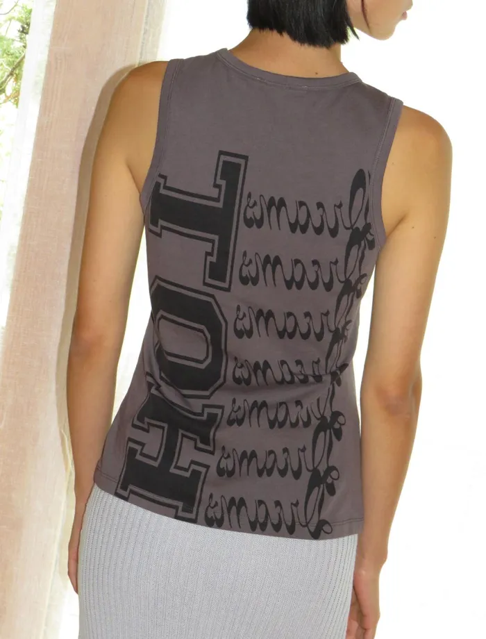 Paloma Wool HOTSleeveless Top With 039Dreams Hot039 Digital Print Women Tops
