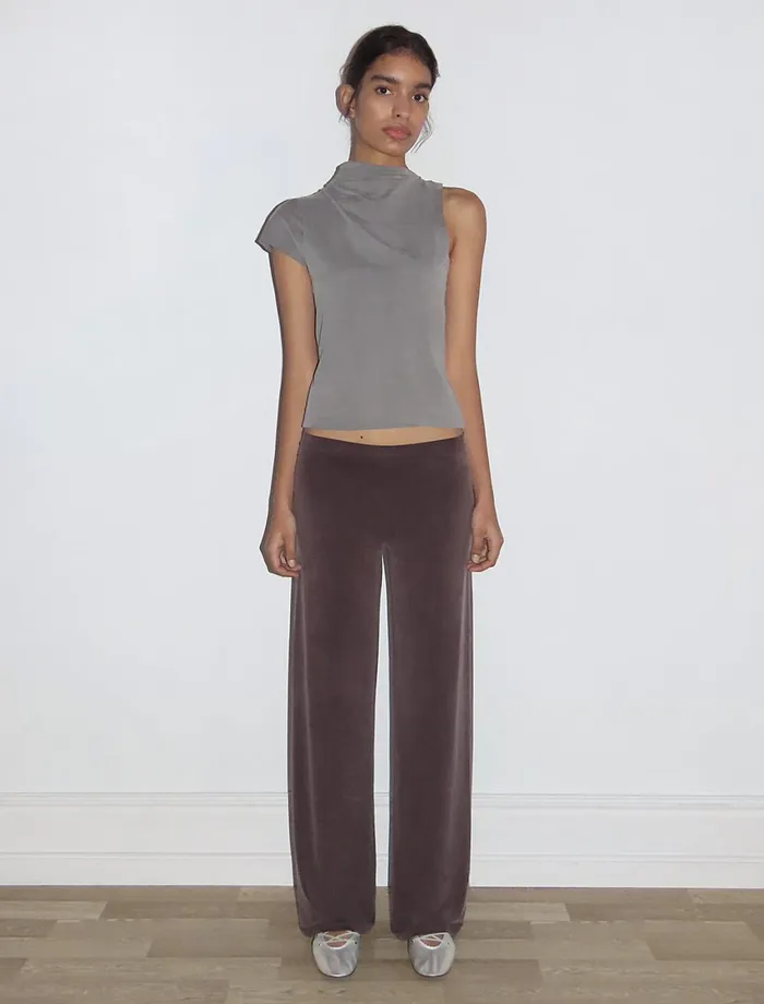 Paloma Wool JULIOMahogany Reedition Of 039Junio039 Cupro Pants With A Mid Raise Waist Women Bottoms