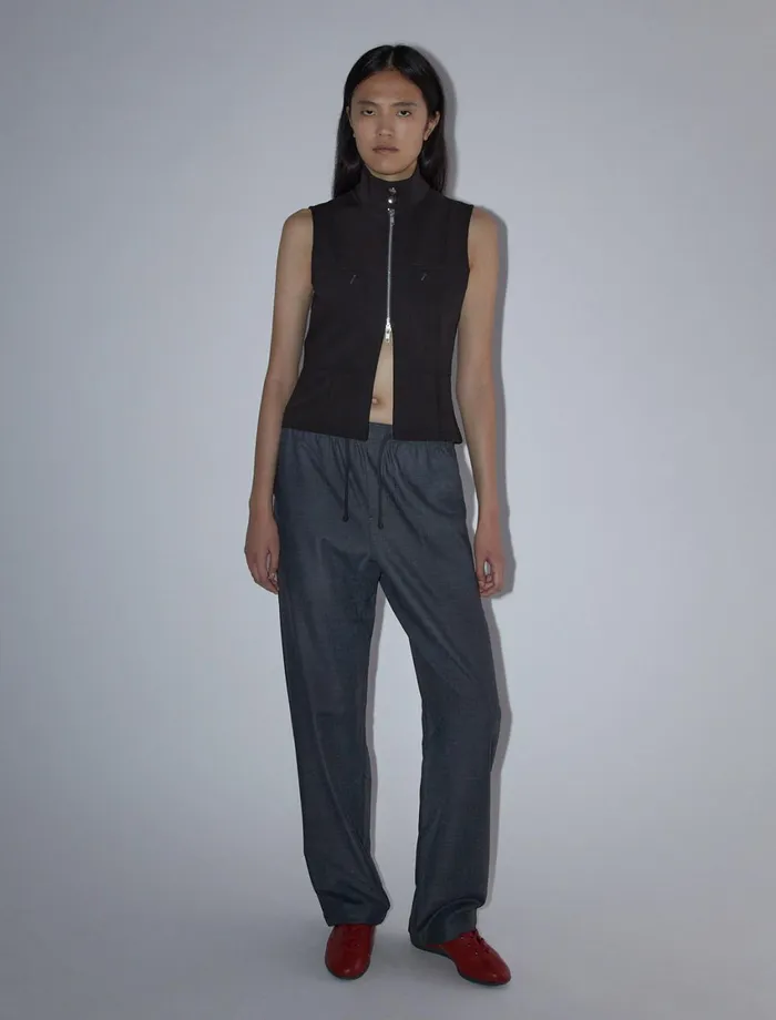 Paloma Wool LIS IIVest With Front Zipper And Snap Collar Women Tops