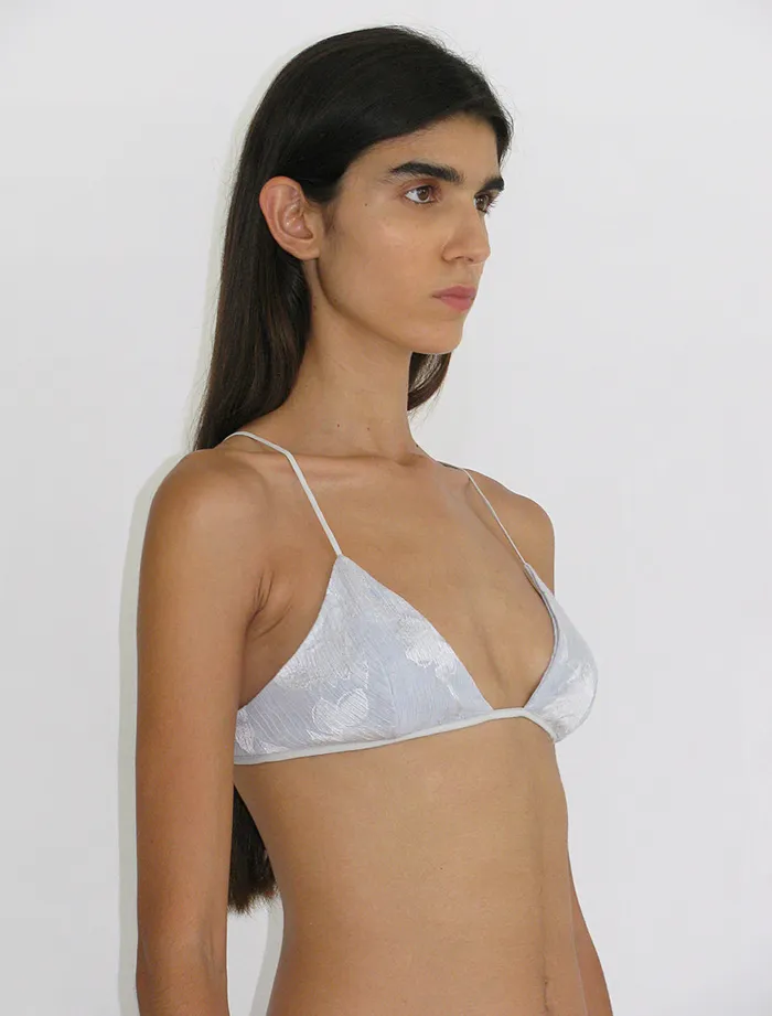 Paloma Wool LOBOSlightly Shiny Strappy Top With Flower Jacquard Women Tops