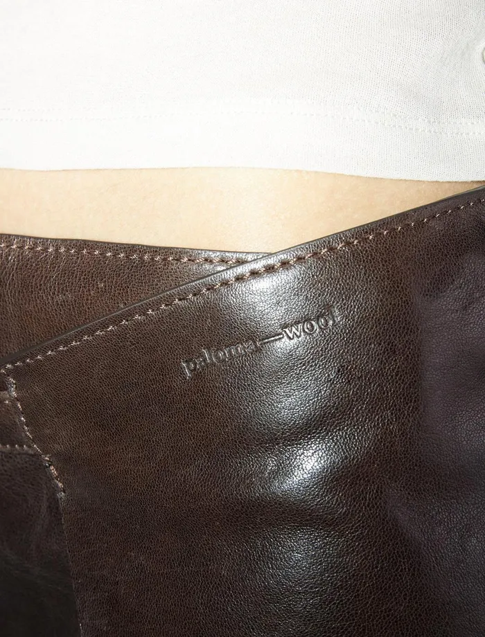 Paloma Wool MARELLABrown Adjustable Leather Pocket Beltskirt Women Belts