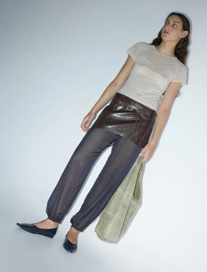 Paloma Wool MARELLABrown Adjustable Leather Pocket Beltskirt Women Belts