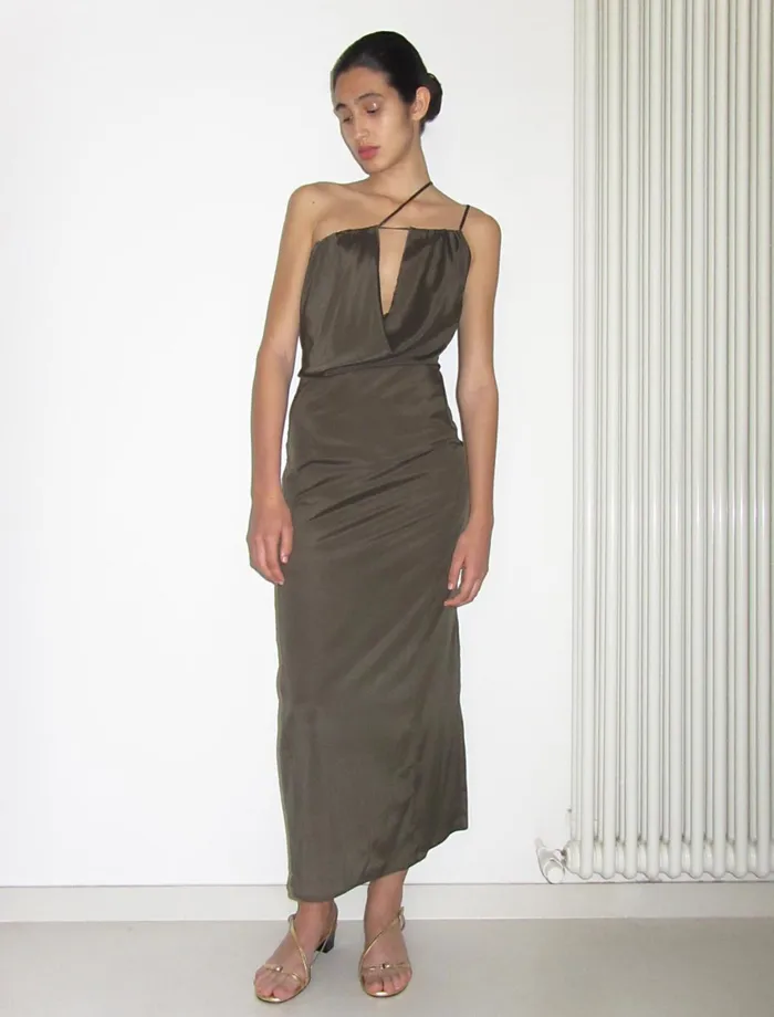 Paloma Wool MELLERAYElastic Silk Multiposition Drape Dress Women Dresses