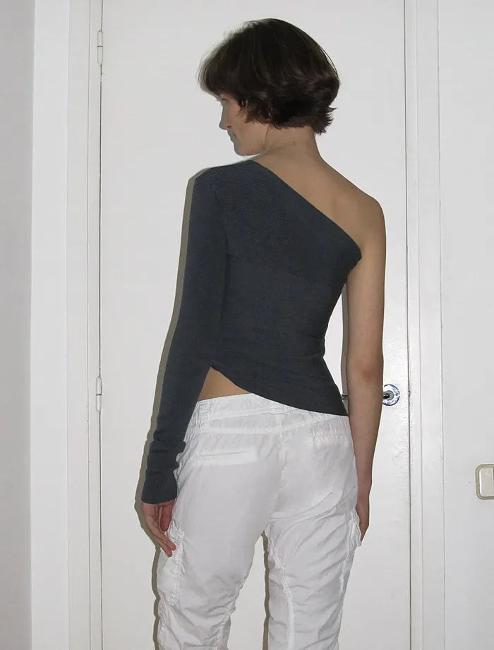 Paloma Wool MORGUINMultiposition Asymmetric One Sleeve Soft Top Women Tops