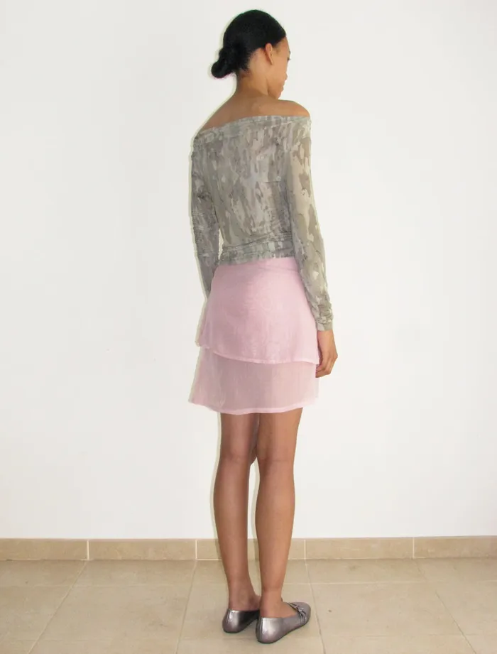 Paloma Wool NELLYPink Double Layer Pareo Skirt Women Bottoms