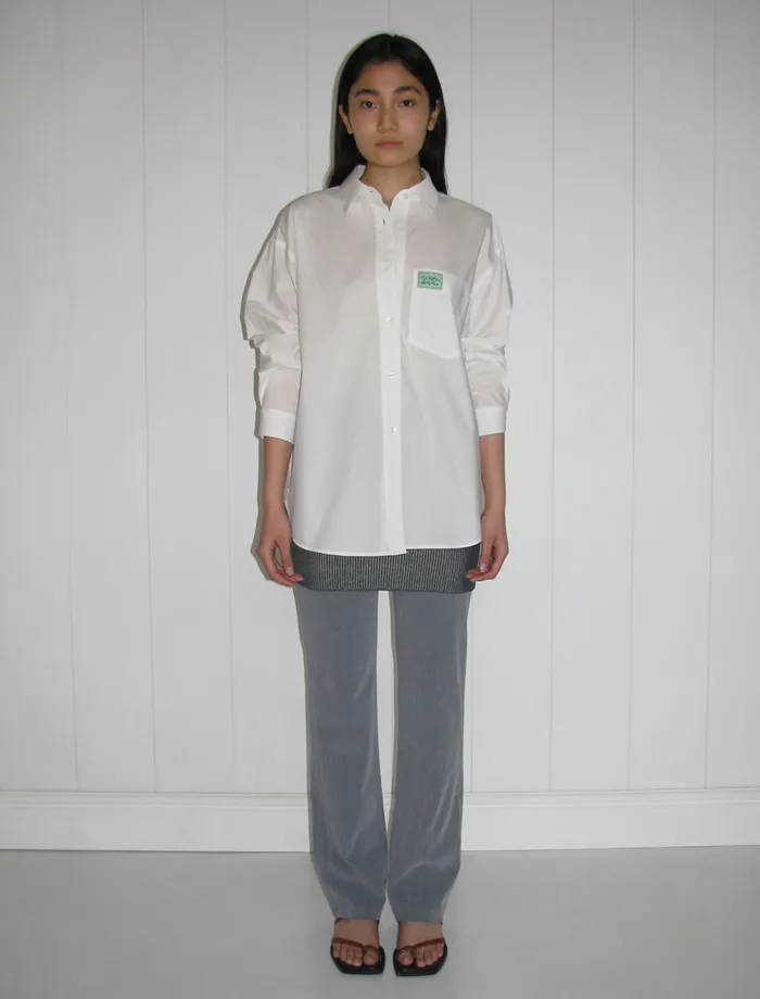 Paloma Wool Oversized Poplin Shirt With Front Pocket By Paloma Wool Women Tops Paloma Wool Oversized Poplin Shirt With Front Pocket By Paloma Wool Women Tops