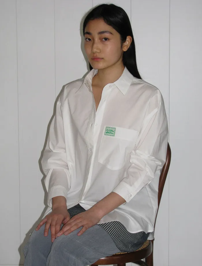 Paloma Wool Oversized Poplin Shirt With Front Pocket By Paloma Wool Women Tops