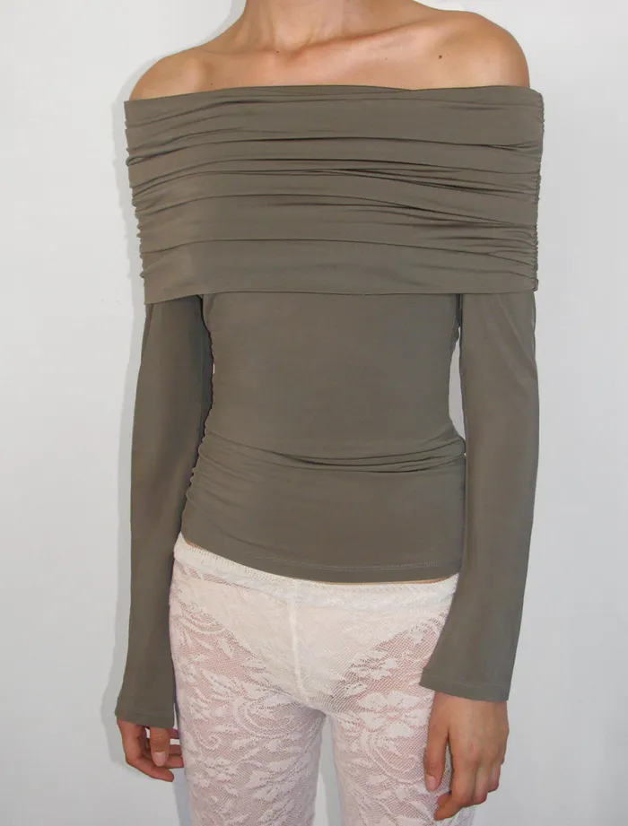 Paloma Wool PICARALongsleeved Top Draped And Gathered Above The Chest Women Tops Paloma Wool PICARALongsleeved Top Draped And Gathered Above The Chest Women Tops