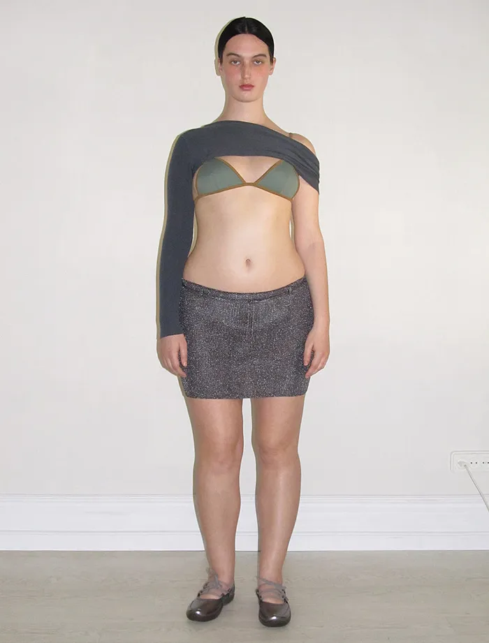Paloma Wool RAGAZZAKnitted Metallic Mini Skirt Women Bottoms
