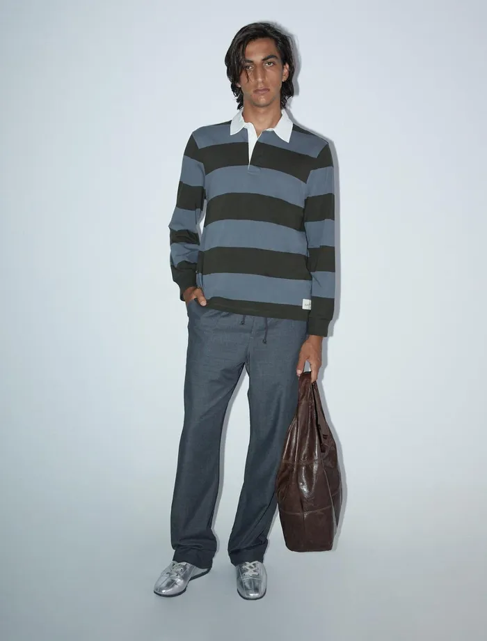 Paloma Wool RENGrey Casual Pants With Elastic Waistband And Paloma Wool Embroidery Pwman 8211 US